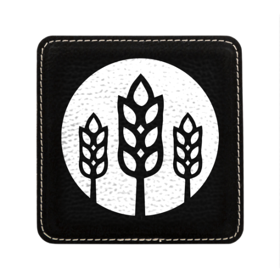 Picture of Custom Engraved Leatherette Coasters (Set of 6)